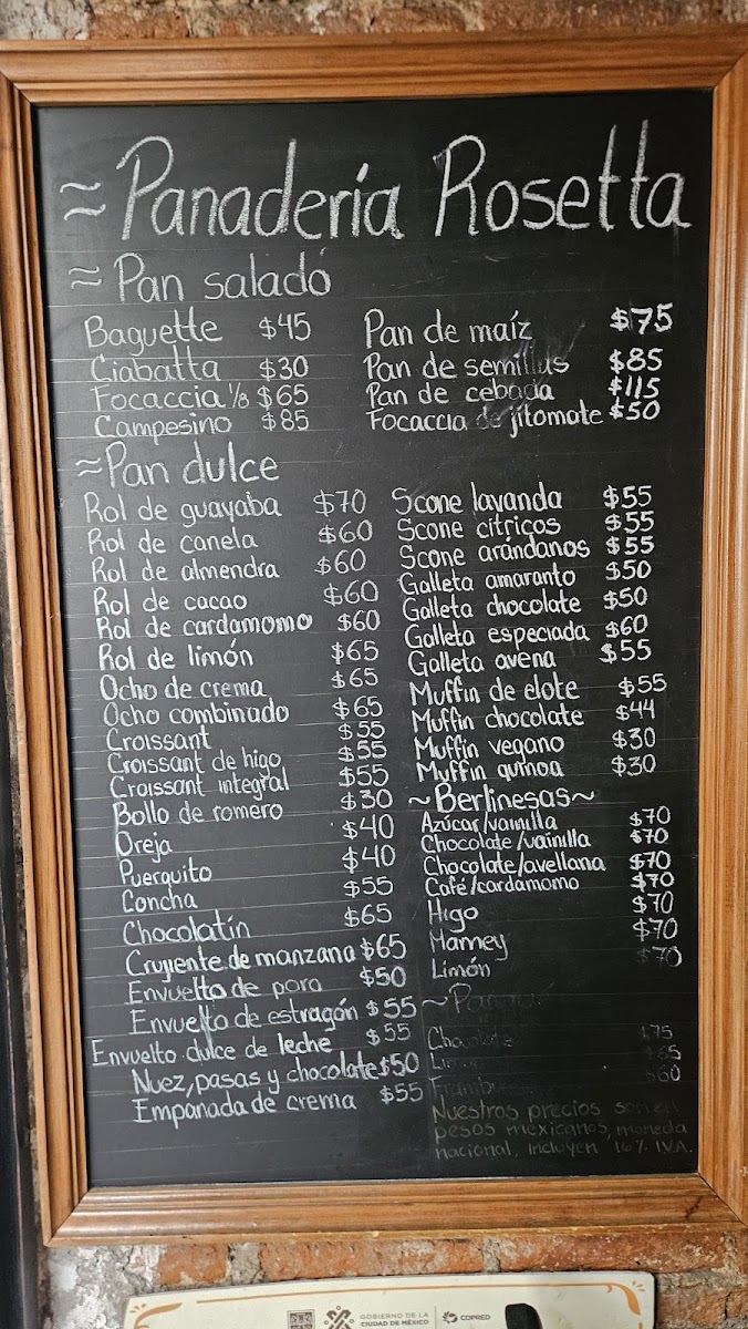 Panadería Rosetta Puebla Menu - Image 5